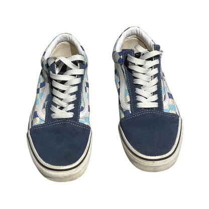 Vans Old Skool Shoes Size 6 Men / 7.5 Women — Blue Topaz, Checkerboard, Skate
