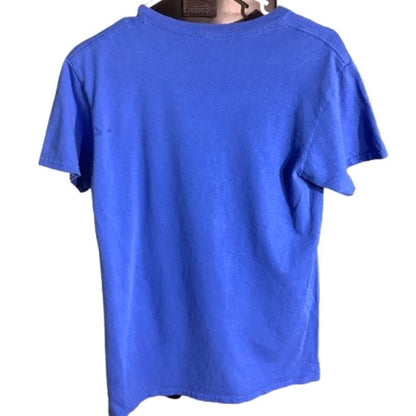 Super Mario Nintendo Graphic T-Shirt Blue Kids Small — Casual, Bowser, Gaming