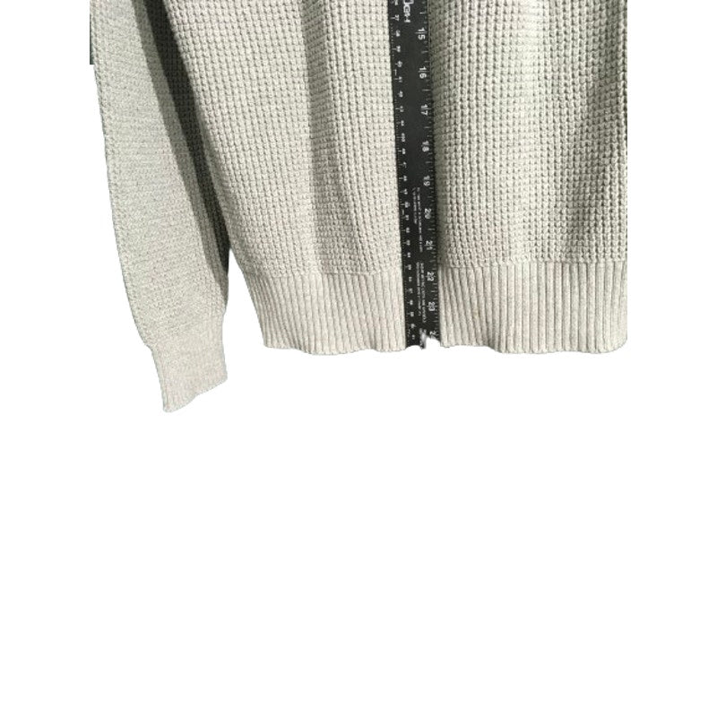J.Crew Light Gray 1/4 Zip Sweater Size L - Classic, Preppy, Casual