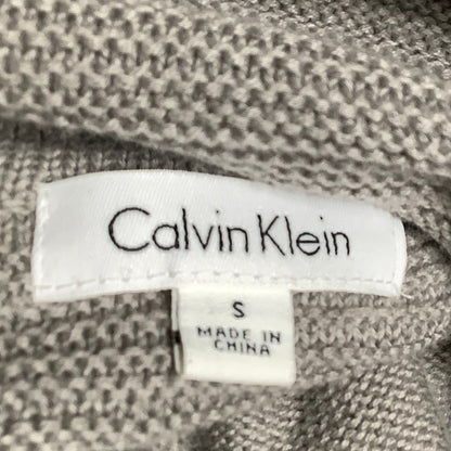 Calvin Klein Grey Knitted Sweater S - Minimalist Cozy Casual Wardrobe Staple