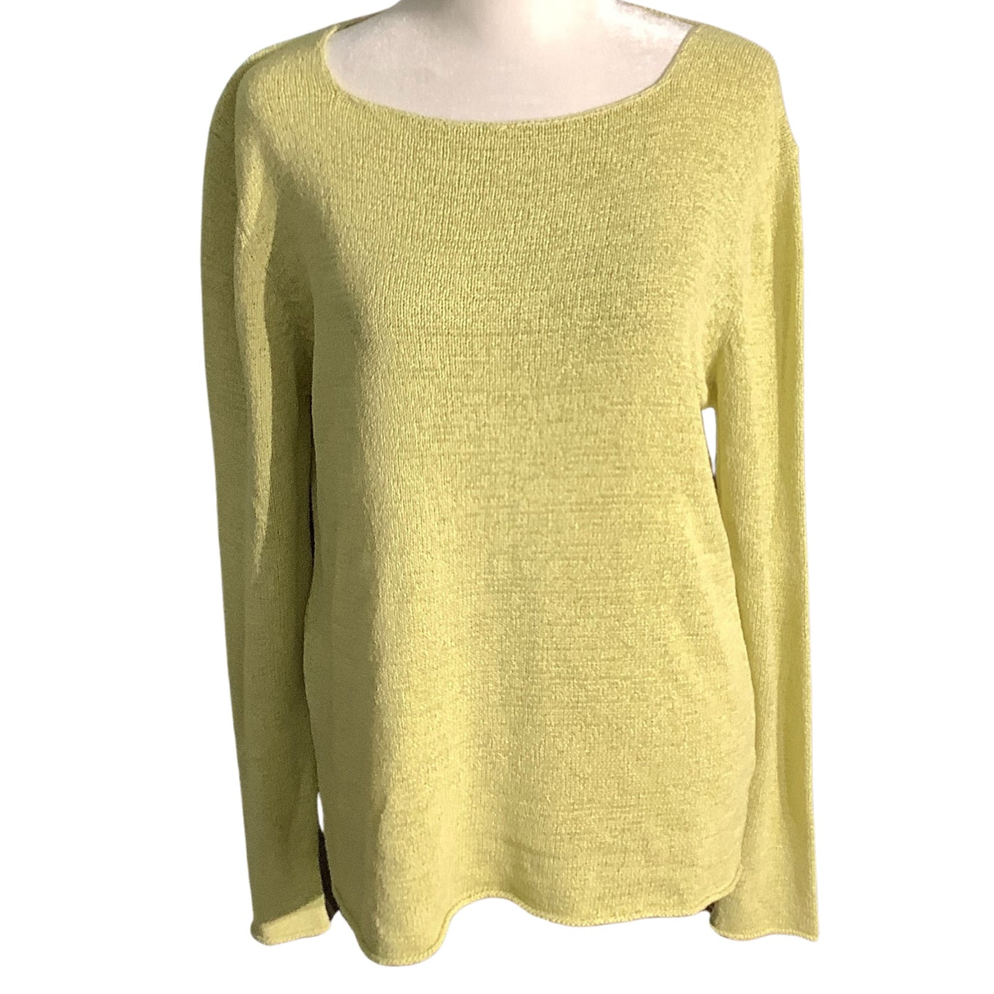 Eileen Fisher Silk Top Women’s Size M – Minimalist, Lightweight, Long Sleeve