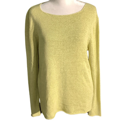 Eileen Fisher Silk Top Women’s Size M – Minimalist, Lightweight, Long Sleeve