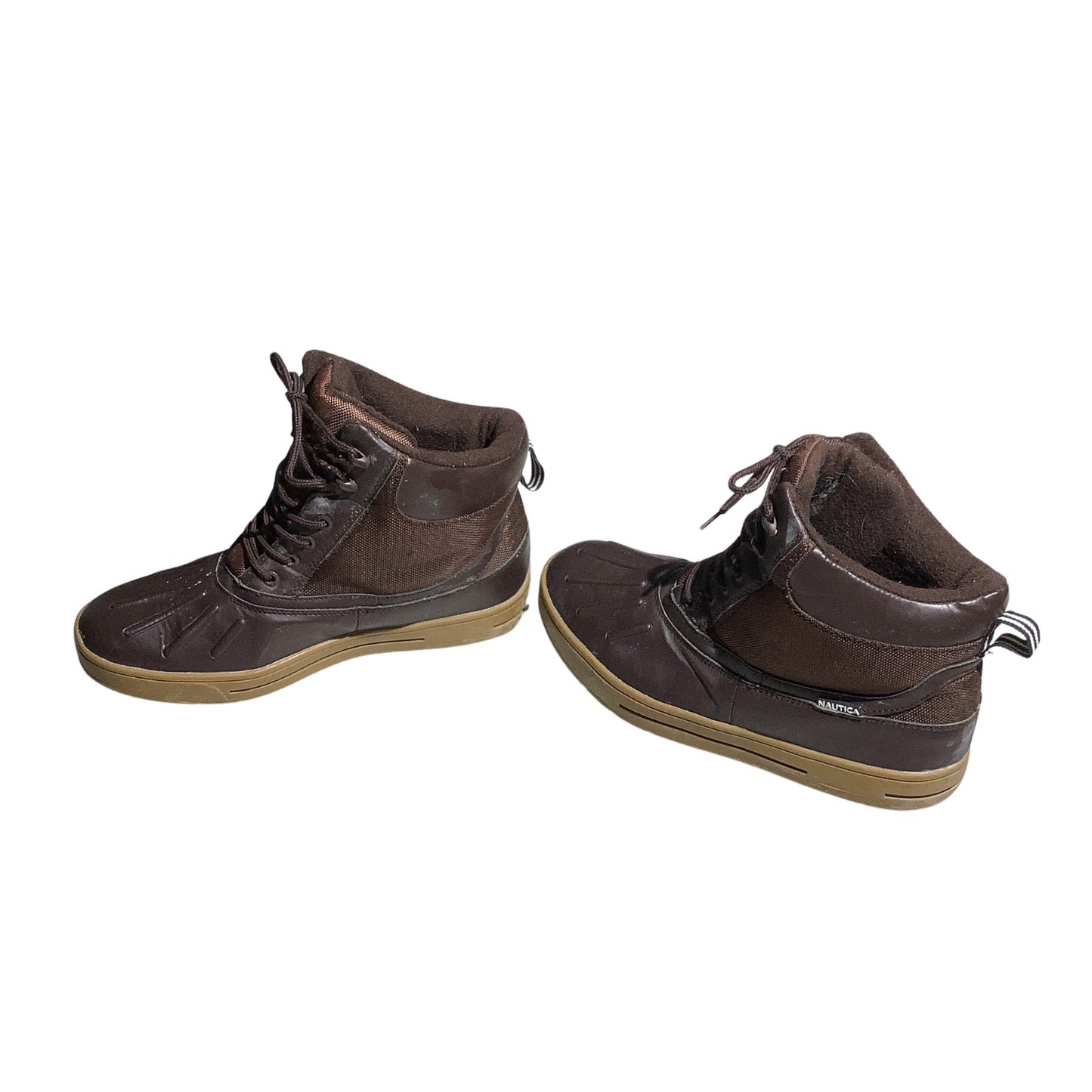 Nautica Brown Duck Boots Men’s Size 11— New Bedford, Ankle Height, Weather-Ready