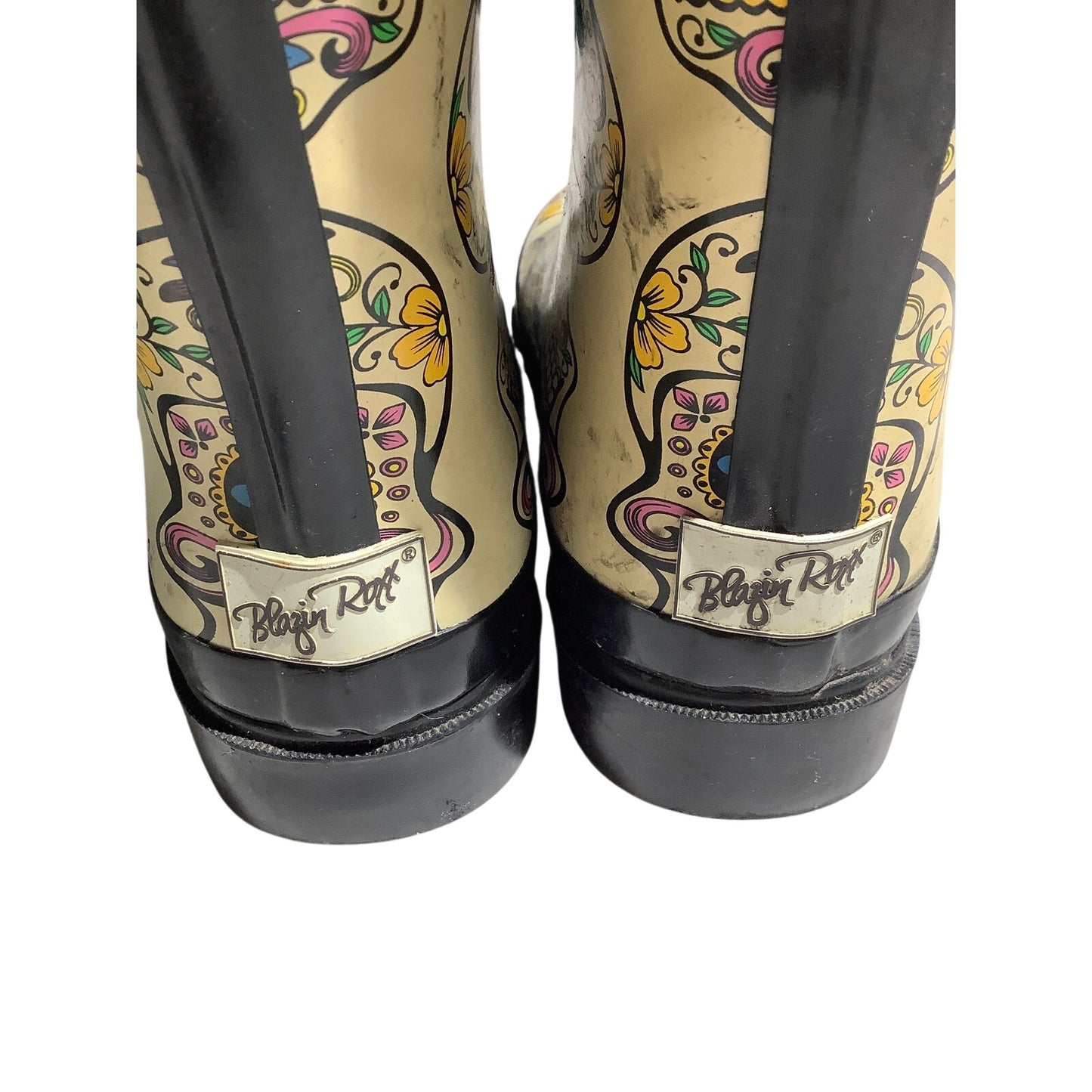 Blazin Roxx Day of the Dead Rain Boots Women’s 11— Waterproof, Festival, Western