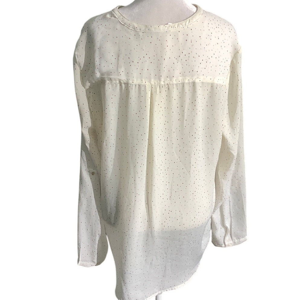 Urb Woman Celestial Blouse Women’s Size Large — Split Neck, Boho, Lightweight