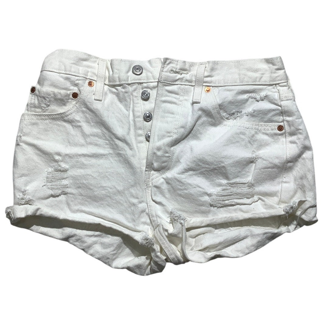 Levi’s Premium 501 Denim Shorts Women’s Size 27 – Distressed, Button Fly, Casual