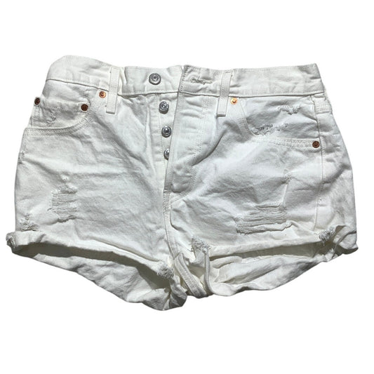 Levi’s Premium 501 Denim Shorts Women’s Size 27 – Distressed, Button Fly, Casual