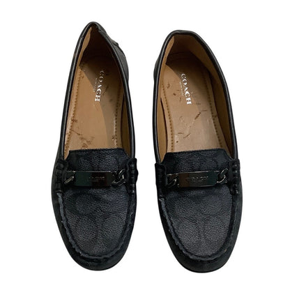 Coach Navy Blue Olive Monogram Loafers Women’s 5.5 — Preppy, Y2K, Designer