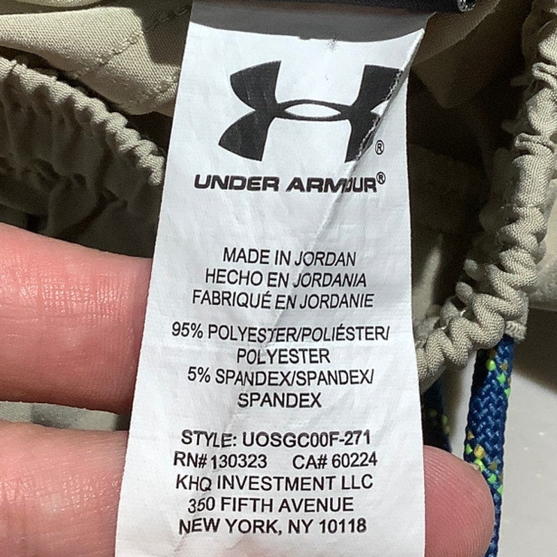 Under Armour Youth Khaki Athletic Shorts Kids Large — Workout, Running, Active