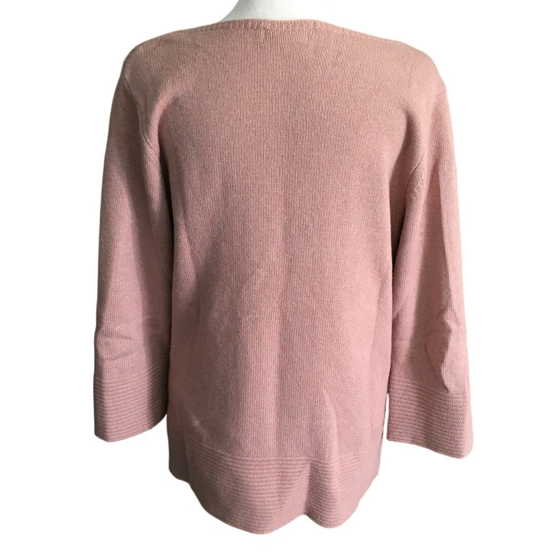 Benedetta B Pink Wool-Cashmere Sweater Size L - Minimalist, Cozy, Elegant