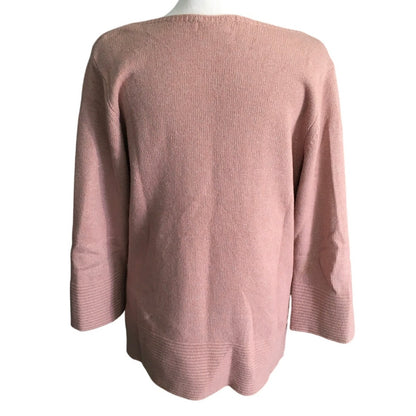 Benedetta B Pink Wool-Cashmere Sweater Size L - Minimalist, Cozy, Elegant