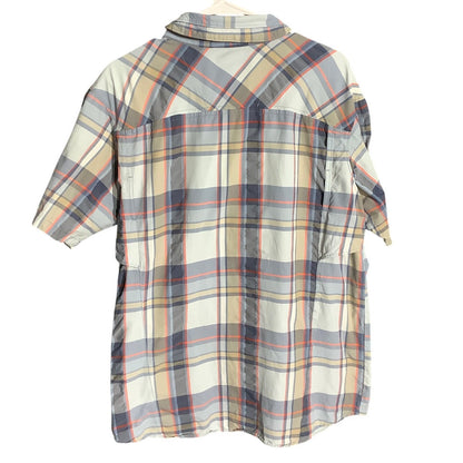 Columbia PFG Men's S Blue Plaid Performance Fishing Button Down Outdoor
