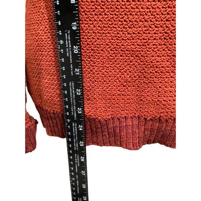 Natural Reflections Orange & Purple Hoodie Sweater M - Boho, Cozy, Patchwork