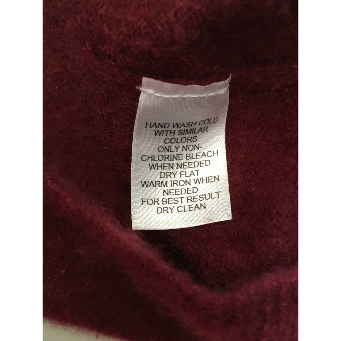 Prive Maroon Cashmere Sweater  Size L - Classic, Elegant, Cozy