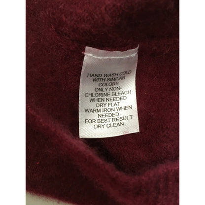 Prive Maroon Cashmere Sweater  Size L - Classic, Elegant, Cozy
