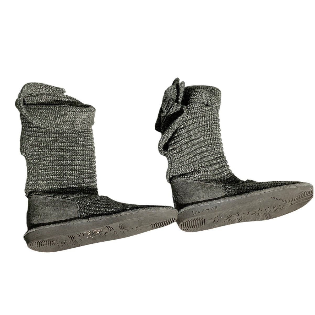 Bearpaw Knit Tall Boots Women’s Size 10 – Olive Green, Cozy, Foldable Shaft