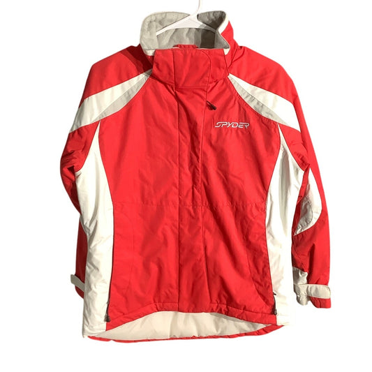 Spyder Women’s Ski Jacket Size 8 Red/White – Performance, Insulated, Sporty
