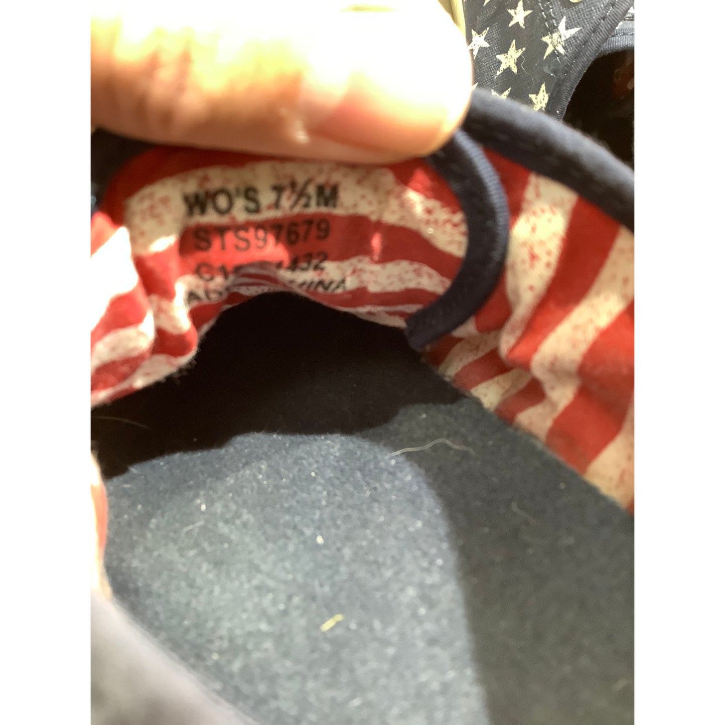 Sperry Top-Sider Stars & Stripes, Women’s Size 7.5M— Nautical, Canvas, Americana