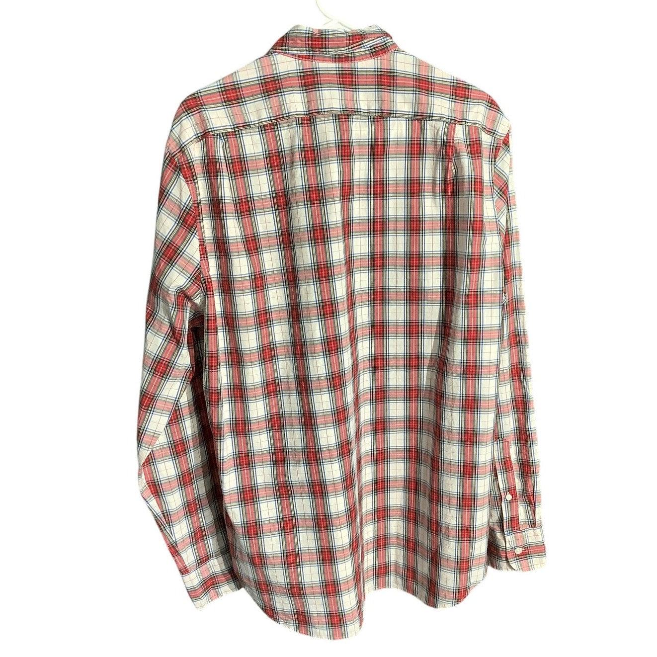 J.Crew Men's Red Plaid Shirt Size L – Preppy, Classic, Minimalist