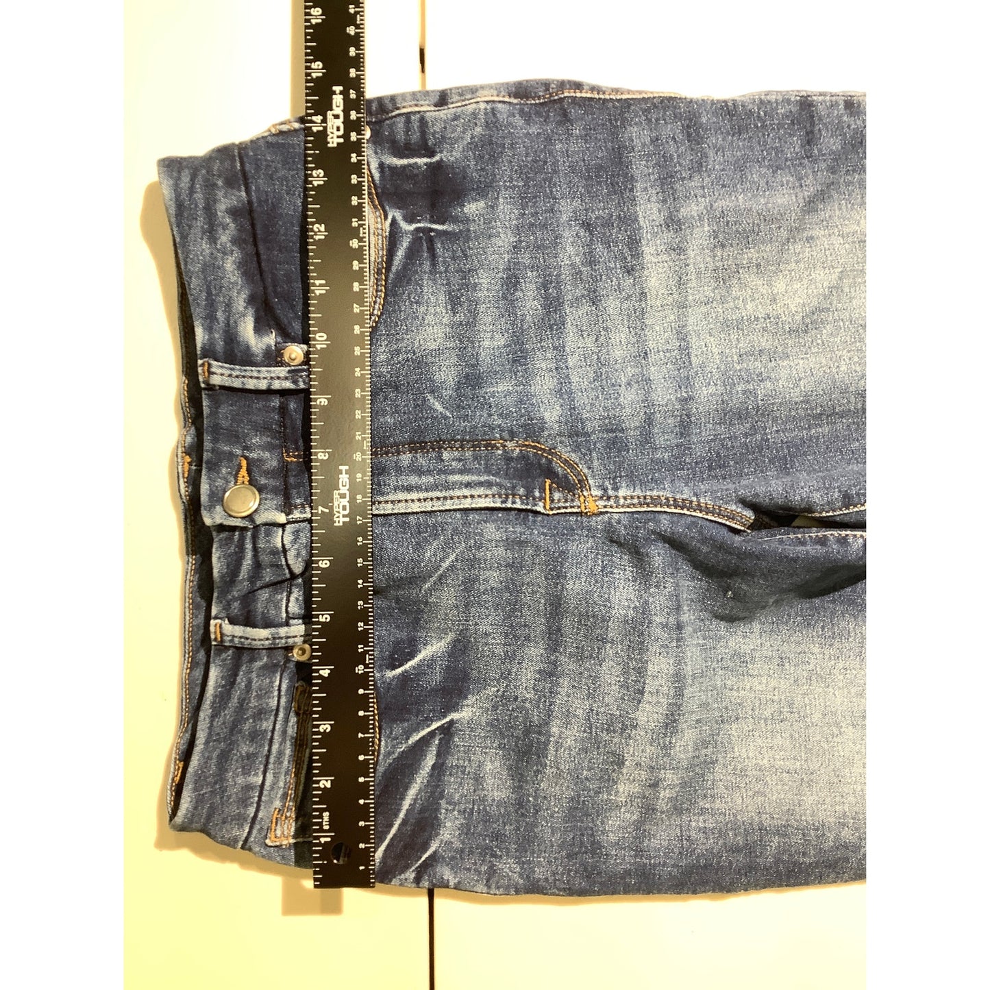 Good American Blue Skinny Jeans Women 4/27 — High-Rise, Stretch, Raw Hem