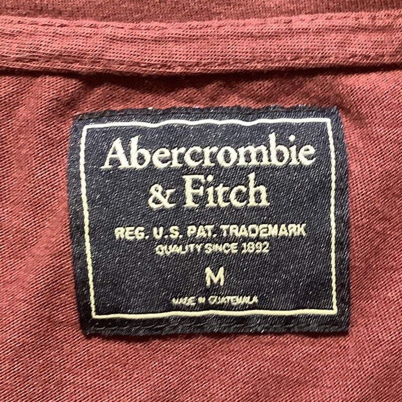 Abercrombie & Fitch Burgundy Logo Tee Size M – Y2K, Streetwear, Casual