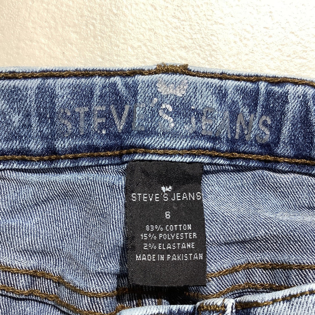 Steve’s Jeans Acid Wash Denim Kids Size 6 – Retro, Casual, Distressed