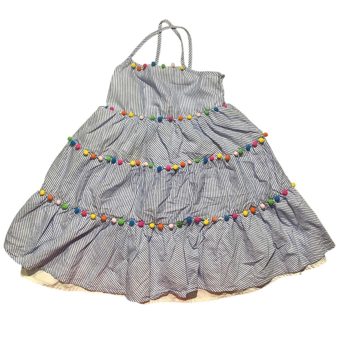 Tommy Bahama Girls Dress Size 7 Pom Pom Cotton — Preppy, Coastal, Resort