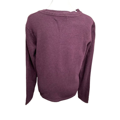 Preston & York Maroon Merino Wool and Angora Sweater M - Cozy, Classic, Elegant