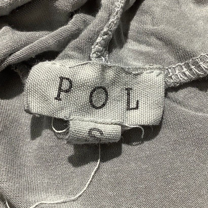 POL Light Gray Mineral Wash Hooded Top Women’s Size S— Boho, Casual, Lightweight