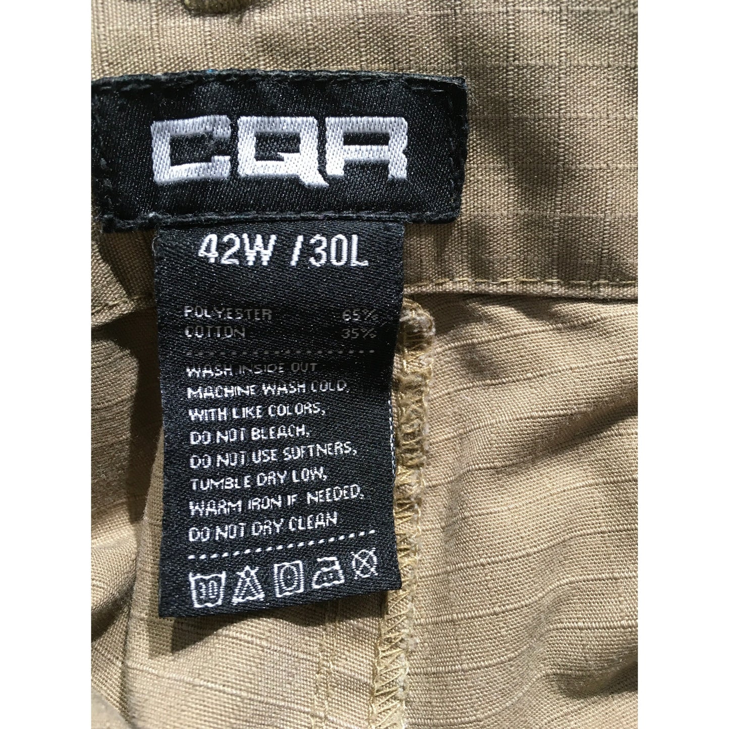 CQR Men's Khaki Cargo Pants 42x30 - Tactical, Utility, Rugged