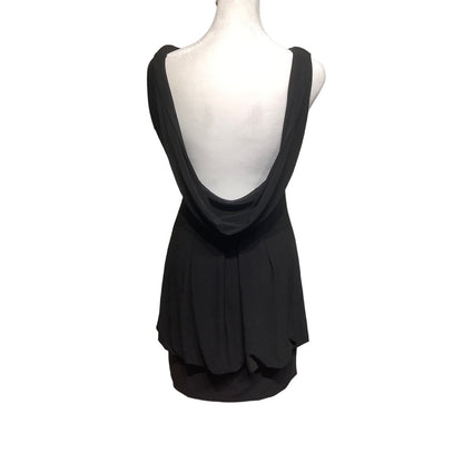 Eliza J Solid Black Casual Dress - Size 4 - Office Formal Chic Elegant Versatile