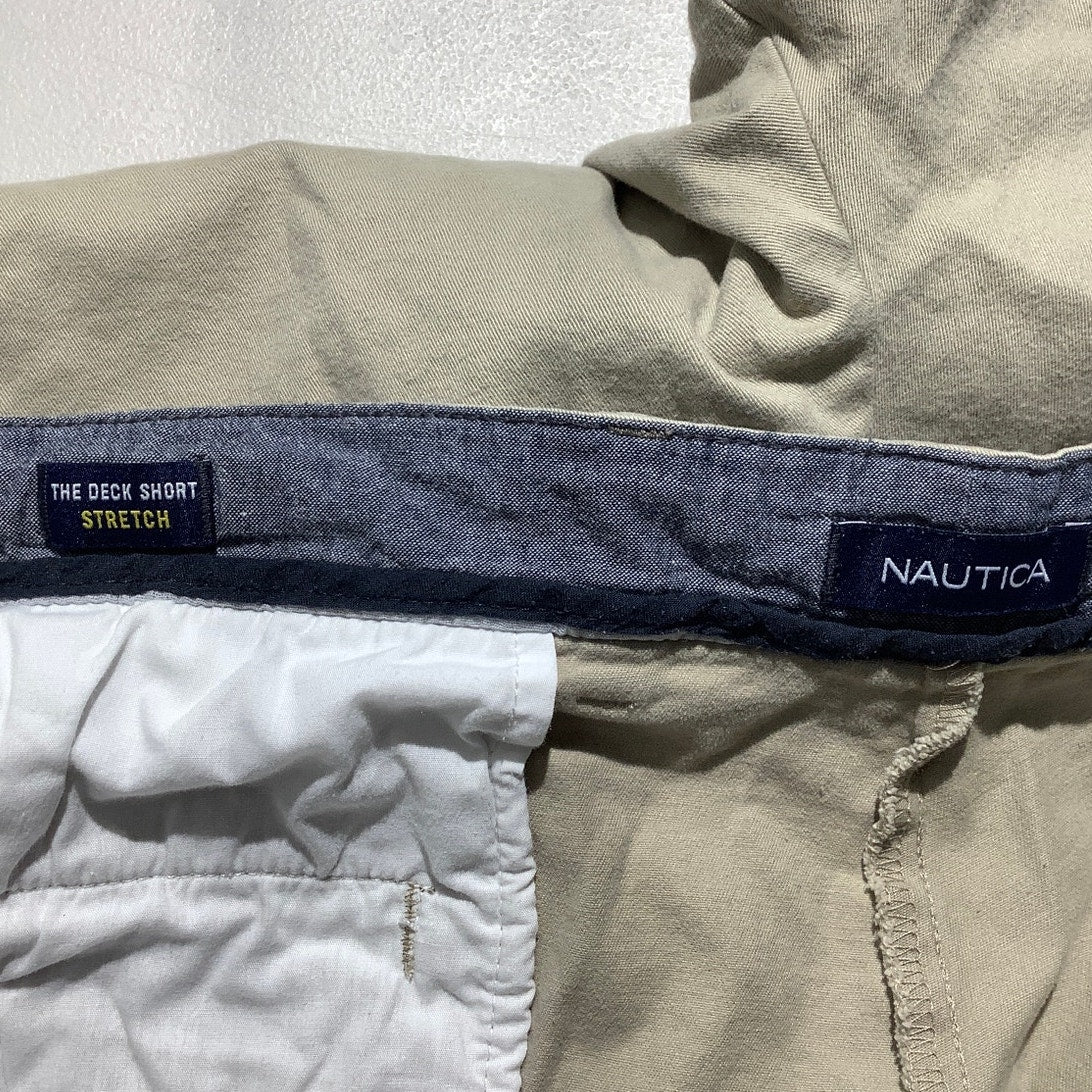 Nautica Men’s 52W Big & Tall Khaki The Deck Shorts — Classic, Preppy, Casual