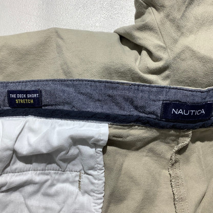 Nautica Men’s 52W Big & Tall Khaki The Deck Shorts — Classic, Preppy, Casual