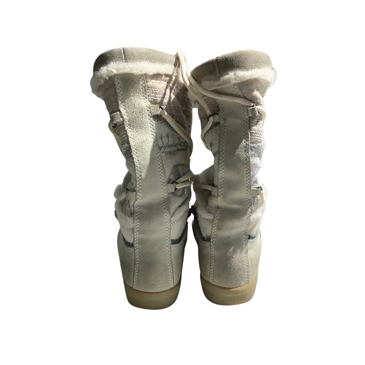 Vintage Tecnica Après Ski Fur Boots Ivory Women’s 5 — Retro, Winter, Alpine