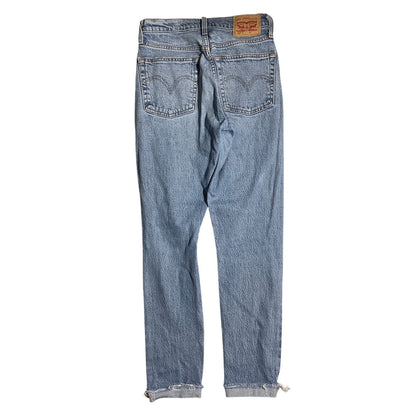 Levi’s 501 Light Wash Jeans Men 24W 30L — Distressed, Slim Fit, Casual