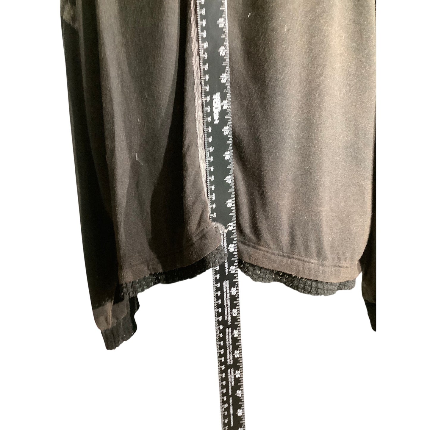 POL Black Embroidered V-Neck Long Sleeve Top Women’s Size S— Boho, Casual, Flowy