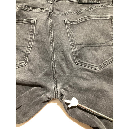Hollister Men's 33x32 Black Slim Straight Jeans Distressed Tear