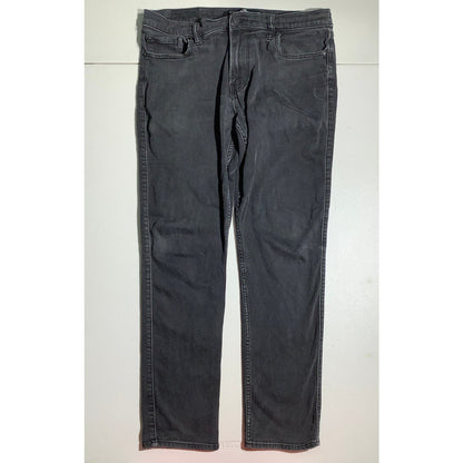 Hollister Men's 33x32 Black Slim Straight Jeans Distressed Tear