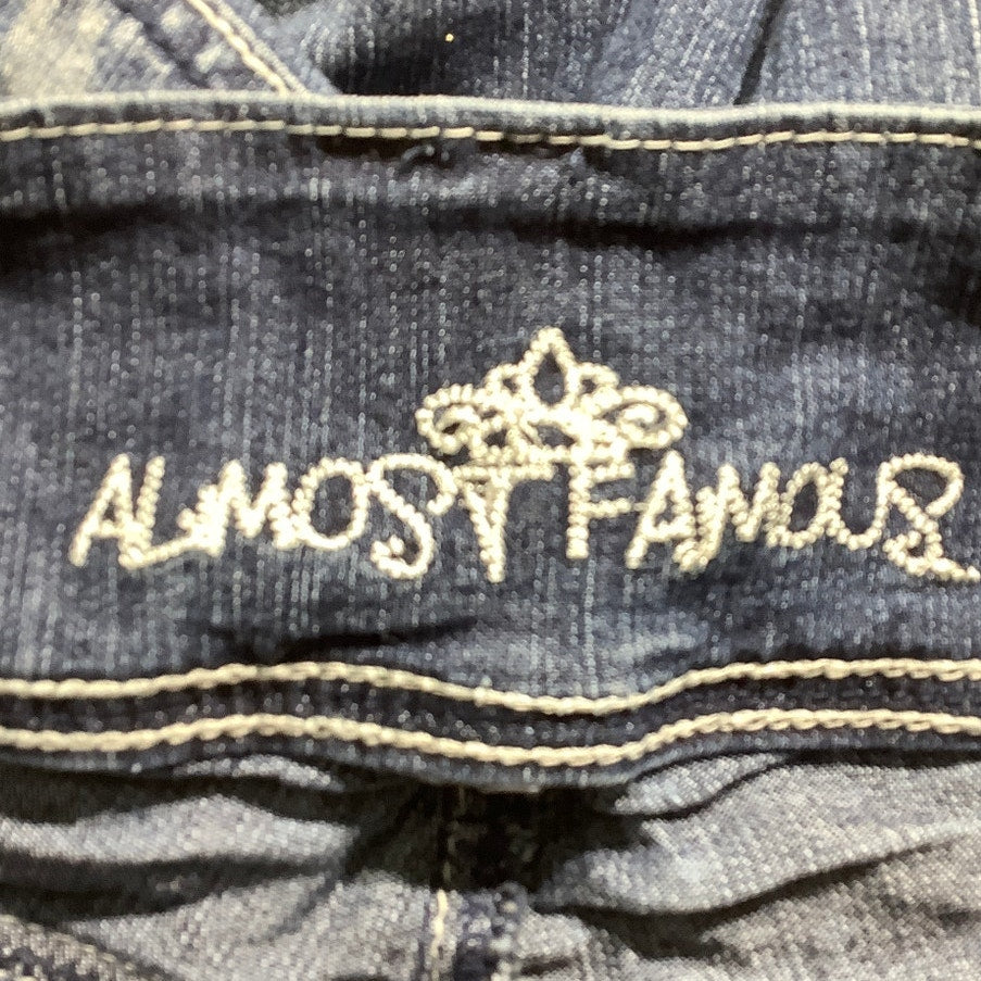 Almost Famous Distressed Denim Capris Kids – Capri, Distressed, Embellished
