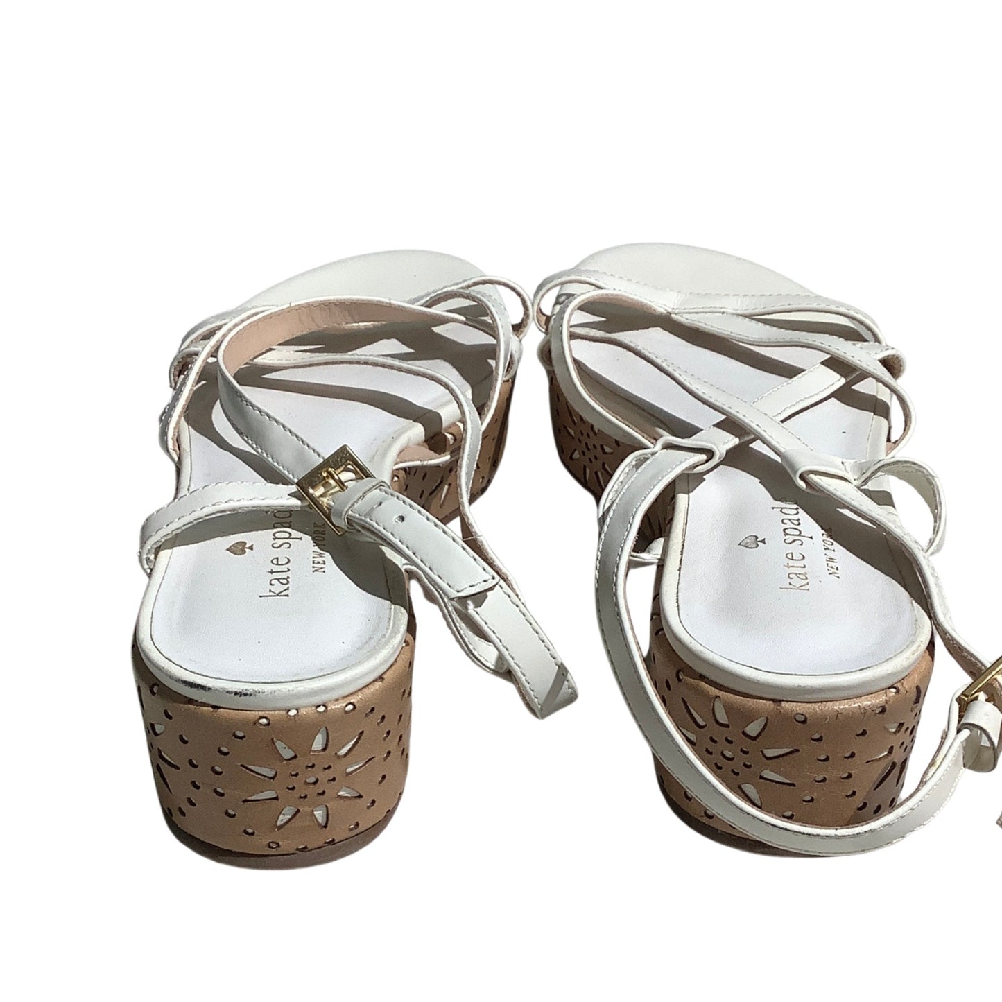 Kate Spade Leather Strappy Wedge Sandals Women’s 6.5M — Designer, Chic, Summer