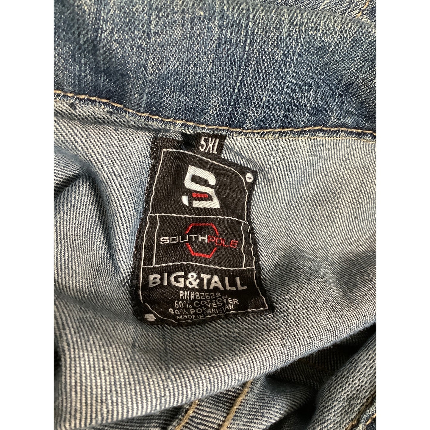 SOUTHPOLE Denim Vest 5X Big & Tall - Streetwear, Grunge, Edgy