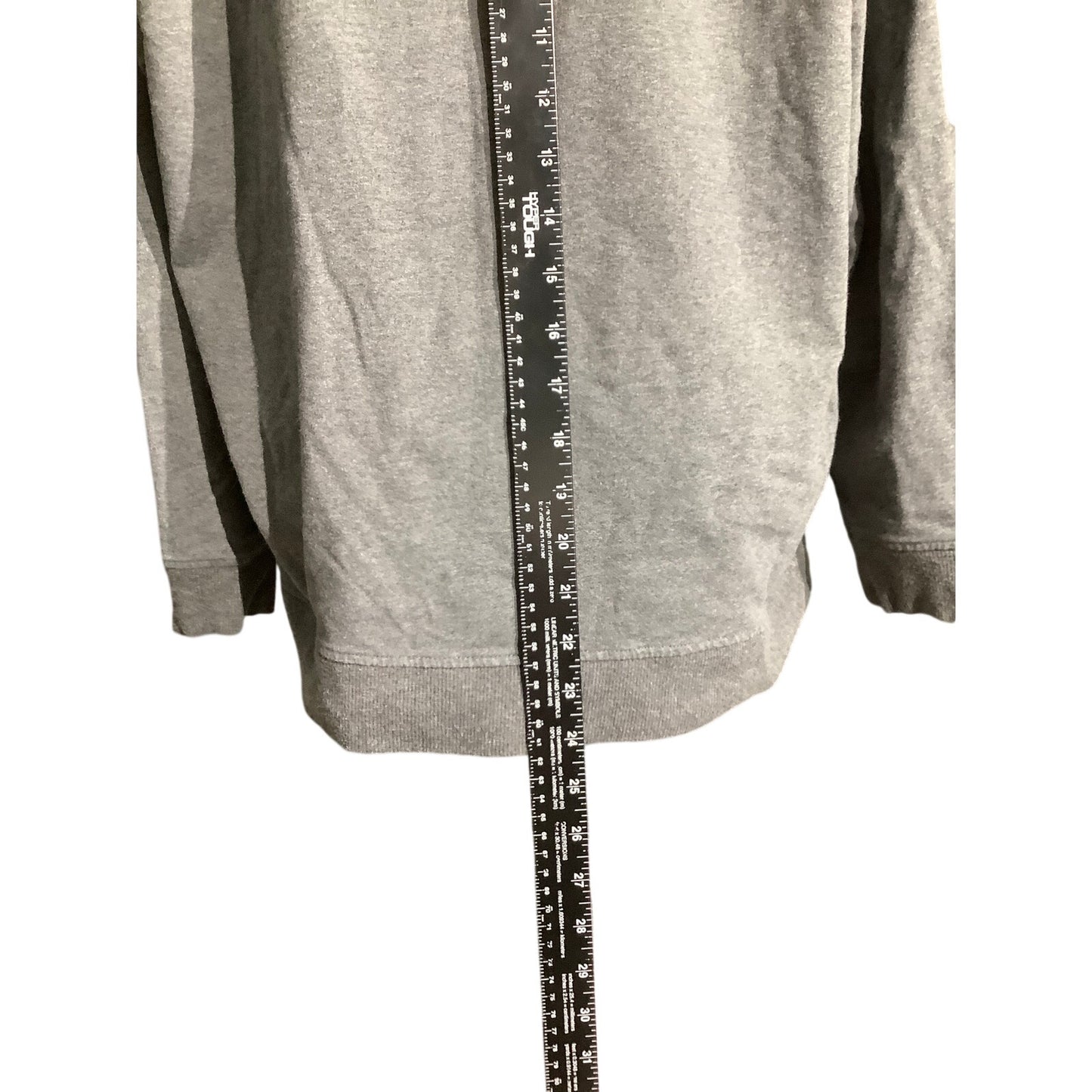 Calvin Klein Gray Rhinestone Logo Sweater Women’s XL — Y2K, Glam, Athleisure