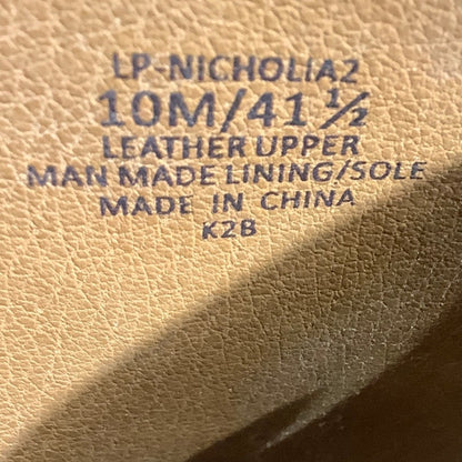 Lucky Brand Leather Jemie Mule Heels Women 10M — Minimalist, Block Heel, Slip-On