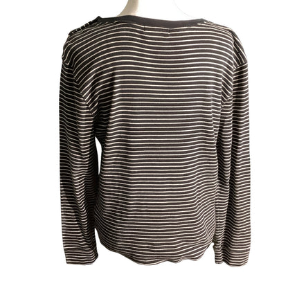 Ralph Lauren Long Sleeve Crew Neck Top Women’s Size L — Classic, Casual, Cotton