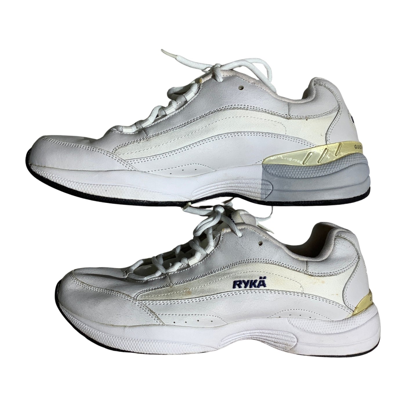 Ryka White Leather Walking Sneakers Women’s 11W — Athletic, Classic, Comfort