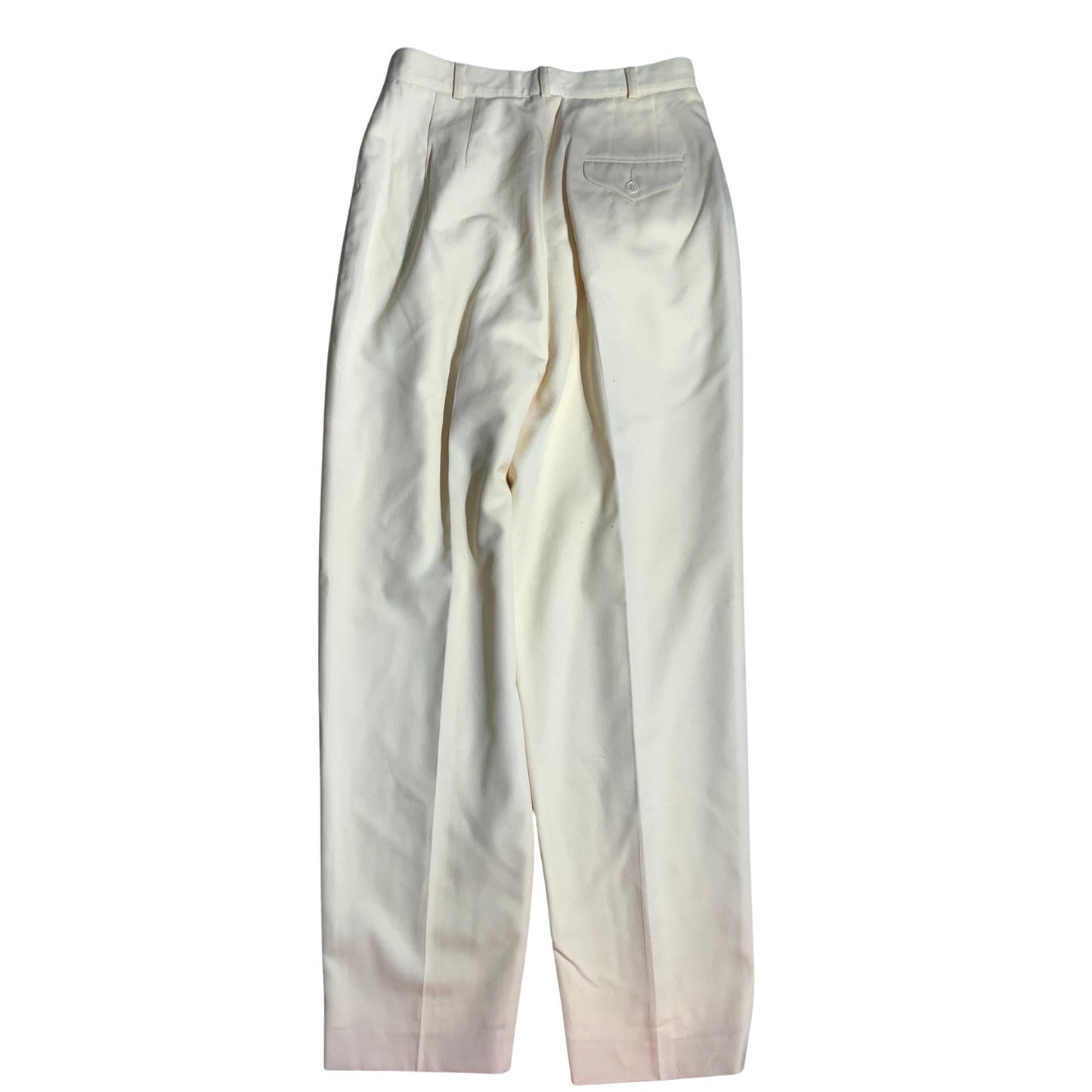 Liz Claiborne Cream Dress Slacks Women 10 — 100% Wool, Career, Classic