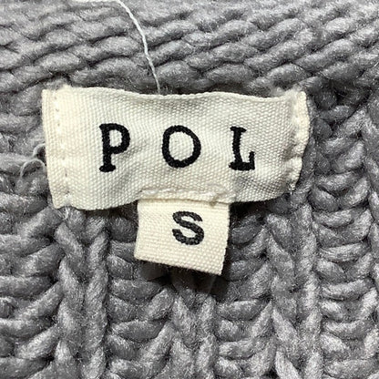 POL Light Gray Chunky Knit Sweater Women’s Size Small — Oversized, Cozy, Boho