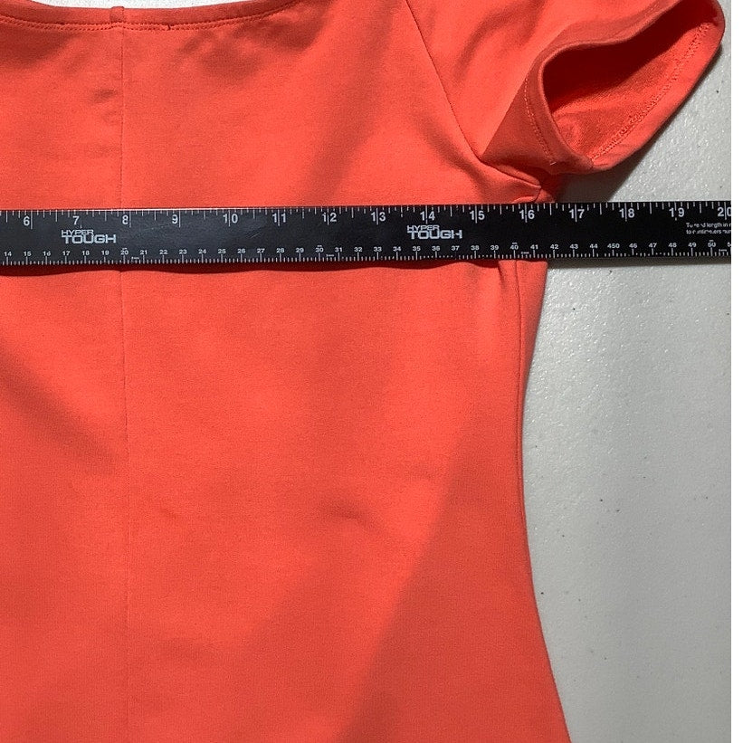 Boston Proper Orange Off Shoulder Maxi Dress Women M — Stretch, Casual, Summer
