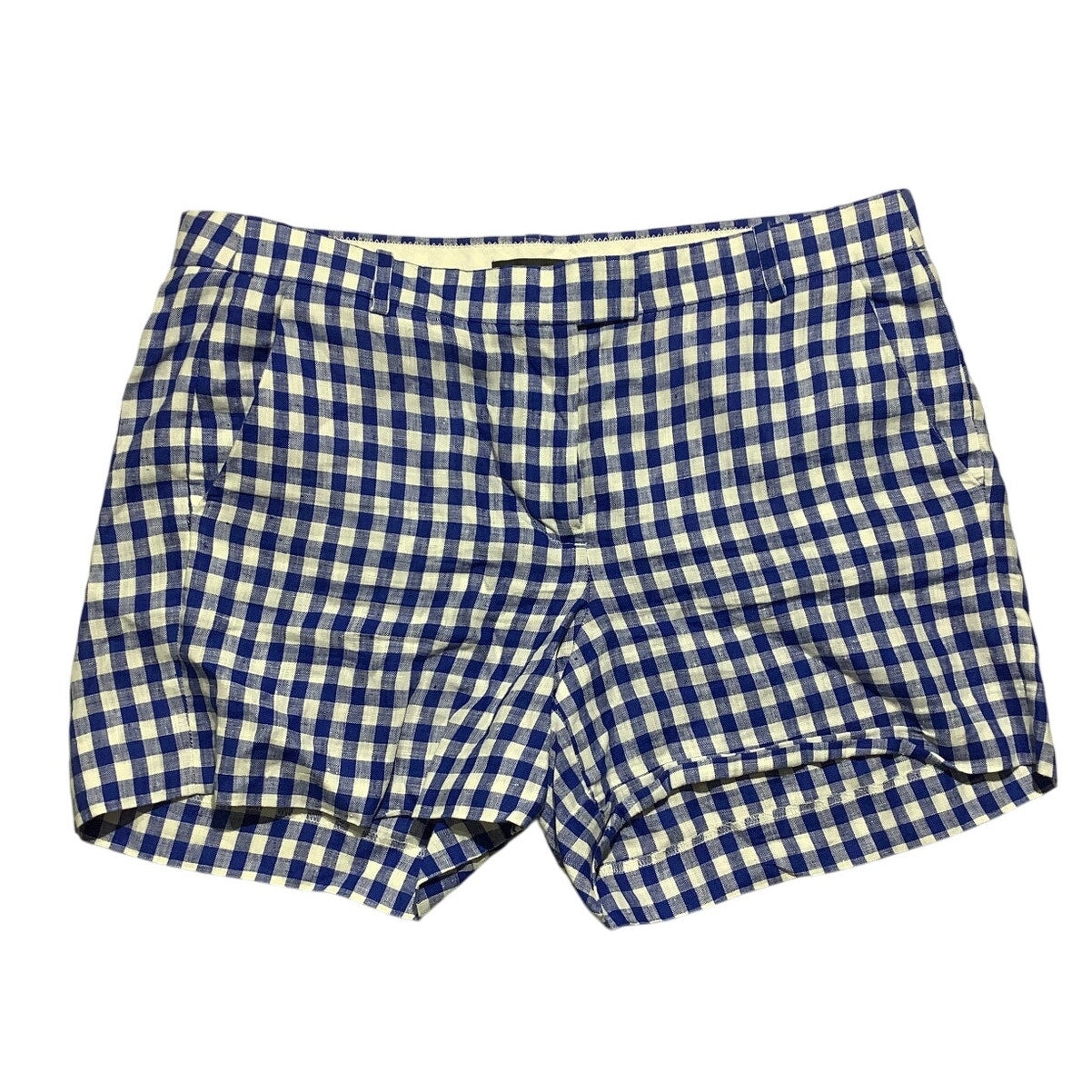 J.Crew Gingham Linen Lightweight Shorts Women’s Size 8 — Preppy, Coastal, Summer