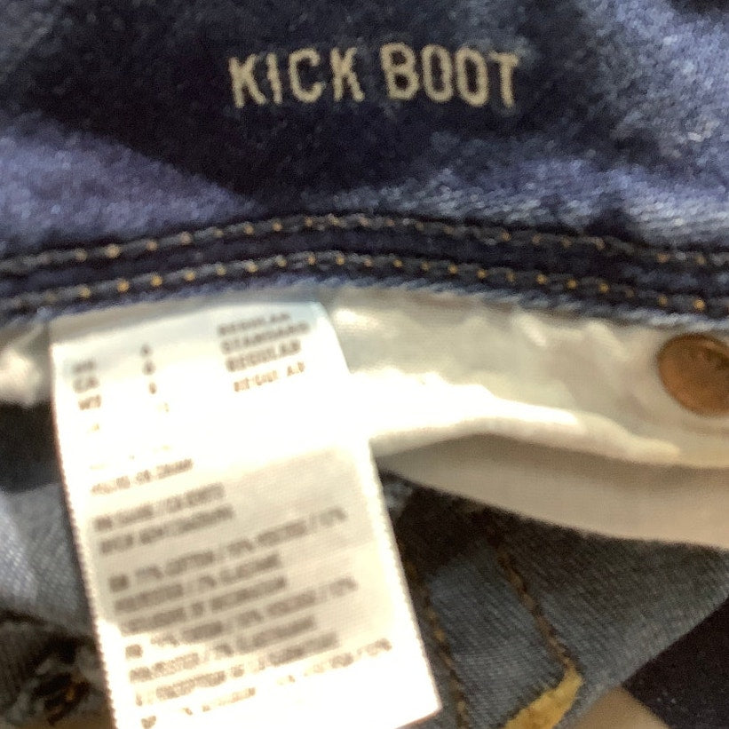 American Eagle Dark Wash Kick Boot Jeans Women 6 — Stretch, Flare, Casual